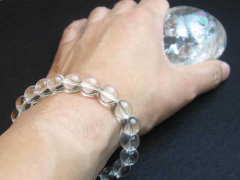 男のパワーストーンブレスレット・水晶ブレスレット男性用サイズ