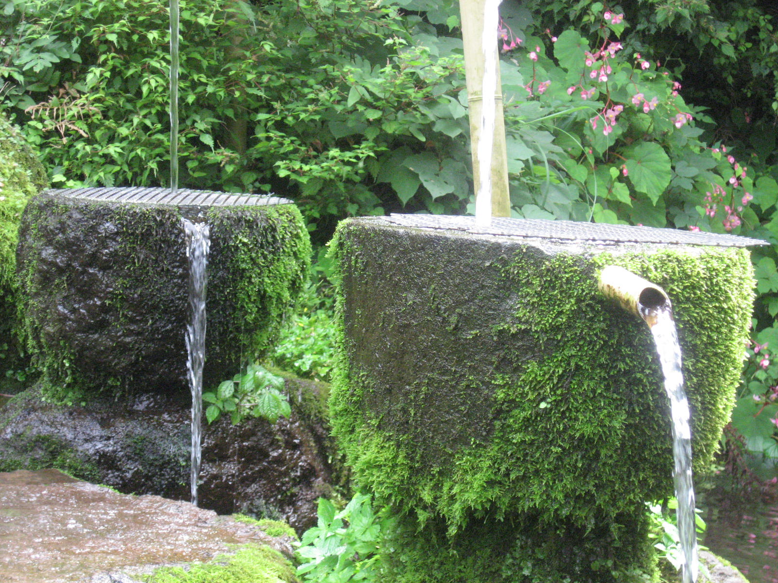 湯布院由布岳の湧水でパワーストーン・水晶など浄化