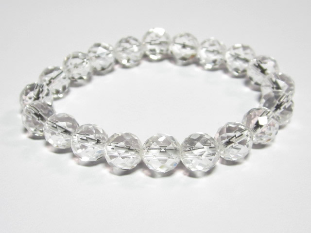 煌きのパワーストーンブレスレット・水晶カットブレスレット