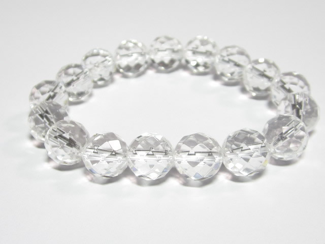 煌きのパワーストーンブレスレット・水晶カットブレスレット