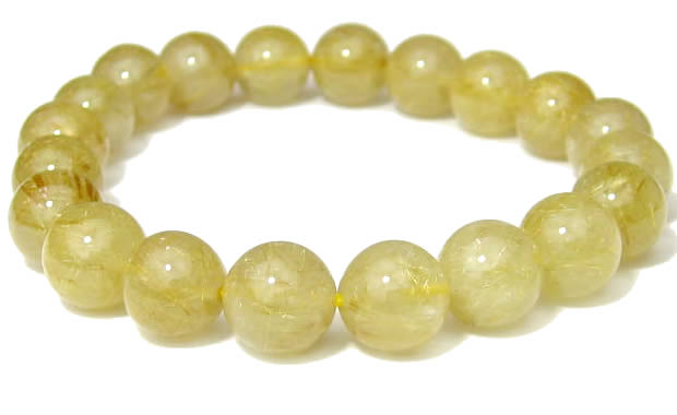 パワーストーン ルチルクォーツ AA級9mmブレスレット　内径16cm