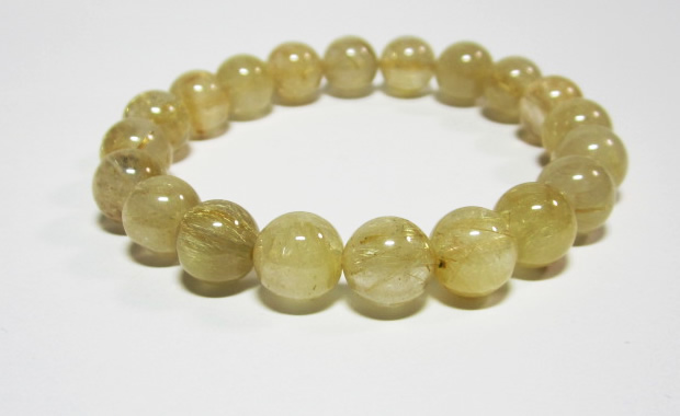 パワーストーン ルチルクォーツ AA級10mmブレスレット　内径17cm