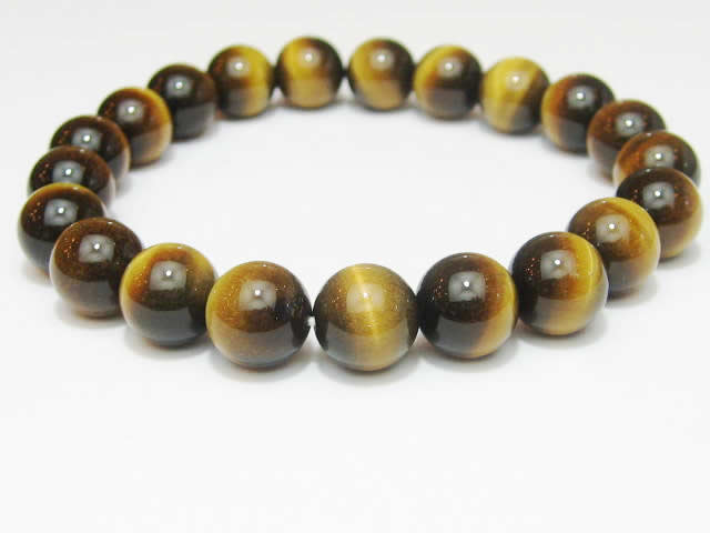 金運・仕事運アップタイガーアイブレスレット10mmのパワーストーンブレスレット