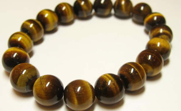 金運・仕事運アップタイガーアイブレスレットのメンズパワーストーンブレスレット