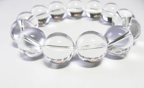 男のパワーストーンブレスレットの大玉水晶ブレスレット18mm