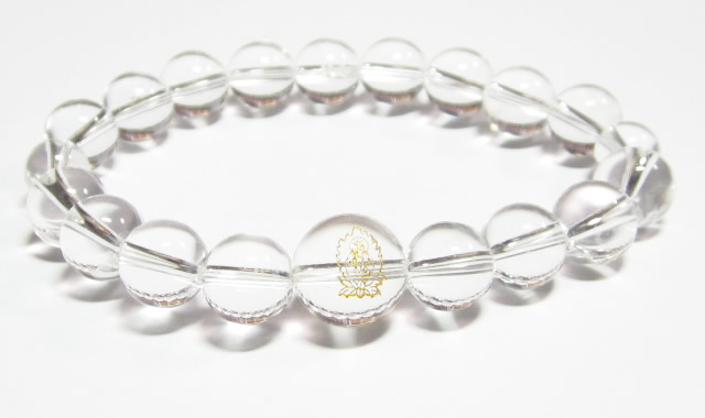 自分の干支守護神【文殊菩薩】卯年の干支守護石 ・十二支守り本尊 数珠水晶ブレスレット・パワーストーンブレスレット