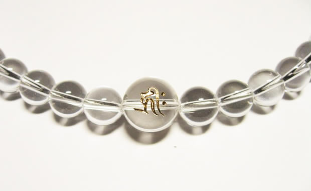 守護梵字・干支梵字水晶パワーストーンネックレス・水晶ネックレス