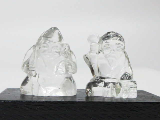 開運・金運を呼ぶ水晶の恵比寿様・大黒天様の置物