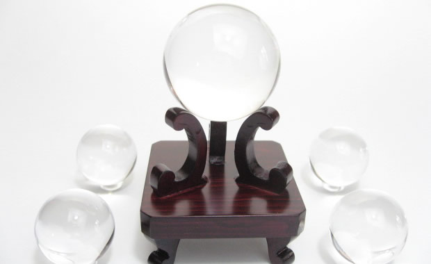 地鎮祭の準備に浄化済み四方地鎮 魔除け水晶玉40mmセット