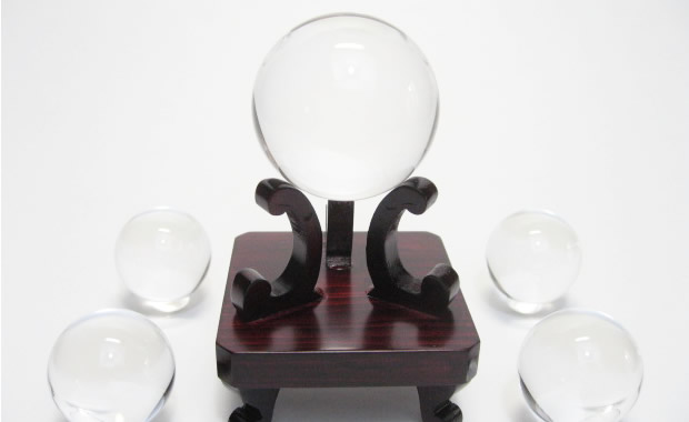 地鎮祭の準備に浄化済み四方地鎮 魔除け水晶玉44mmセット