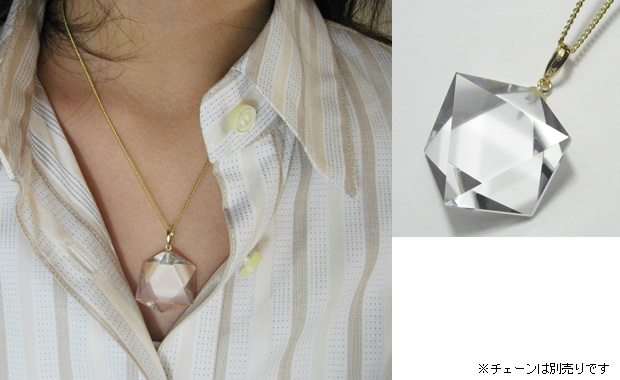 パワーストーンの水晶六芒星・ダビデの星ペンダントトップ・ネックレス