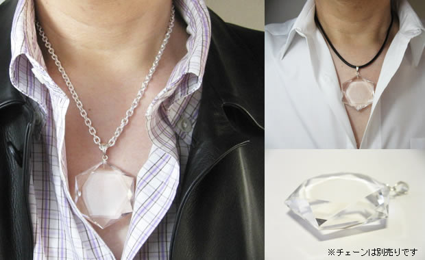 水晶特大六芒星ダビデの星ペンダントネックレス パワーストーン