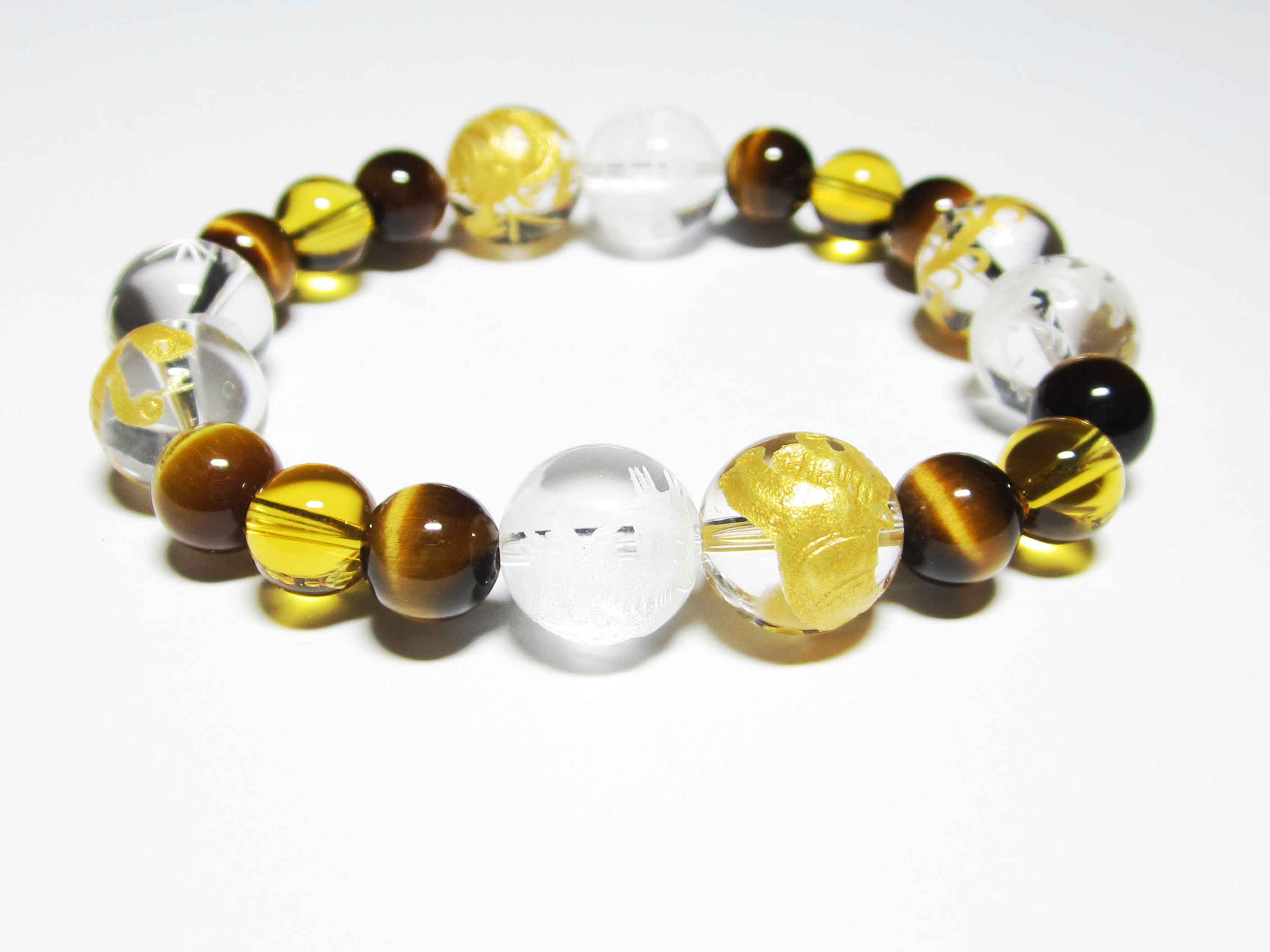 最強大金運 四神獣陰陽ブレスレット 女性用サイズパワーストーンブレスレット