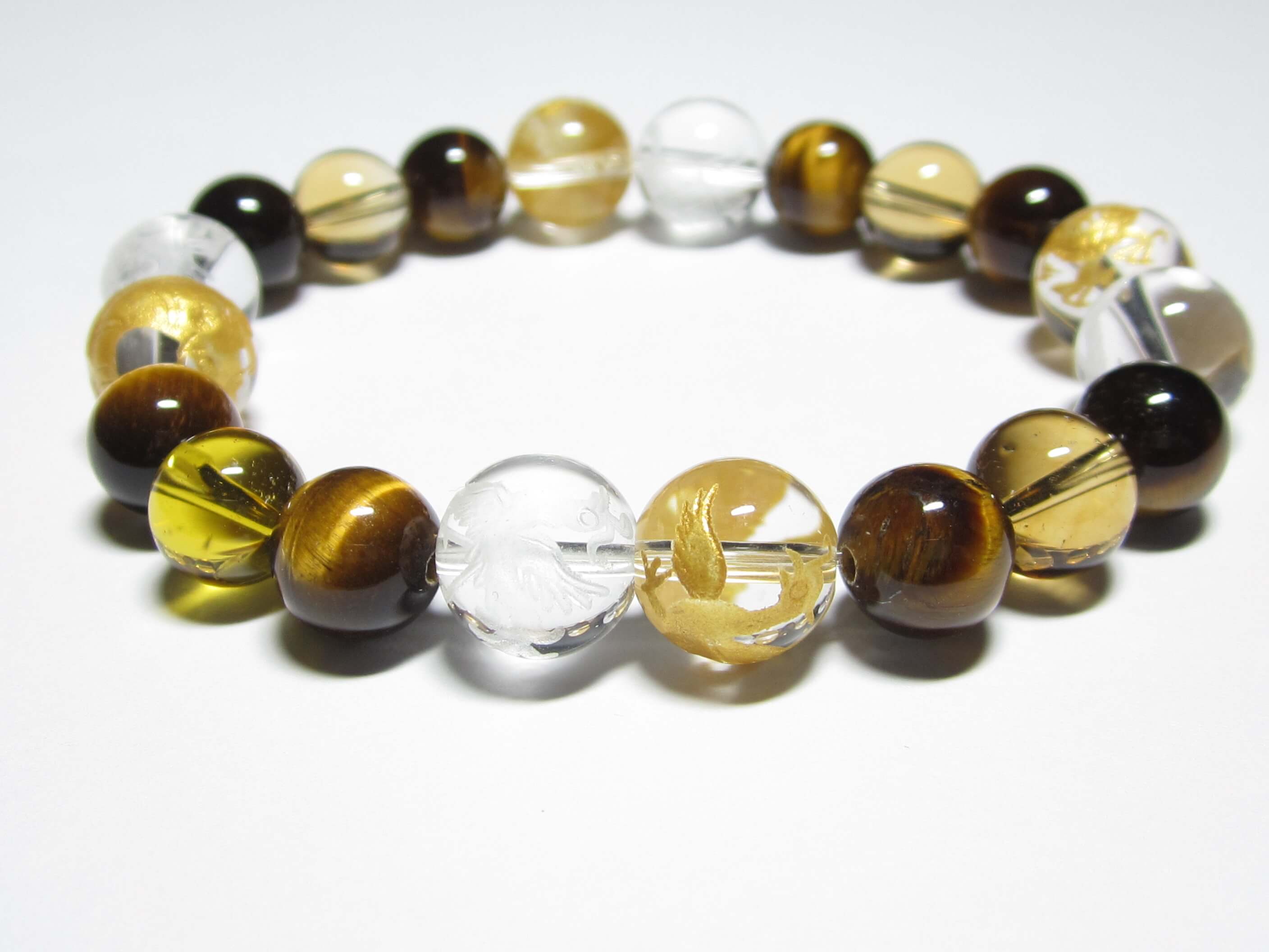 最強大金運 四神獣陰陽ブレスレット 男性用サイズパワーストーンブレスレット