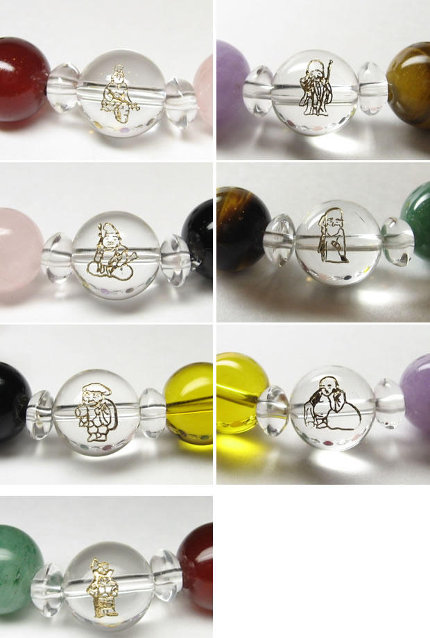 水晶七福神七色石/