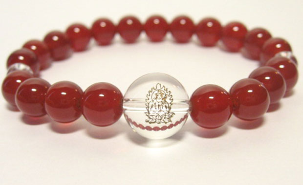 干支守護【勢至菩薩】午年の干支守護石 ・赤メノウブレスレット数珠仕立て