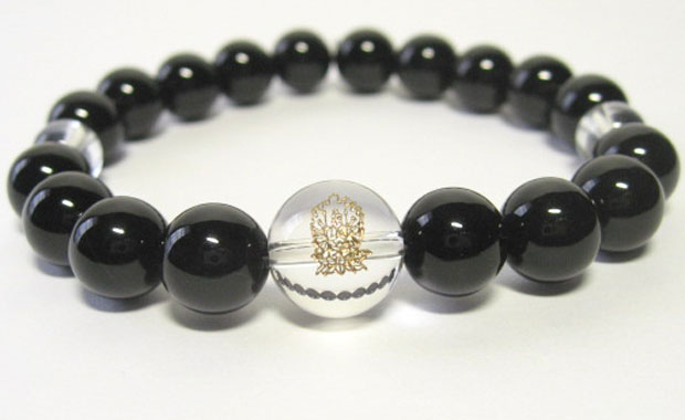 干支守護神【千手観音菩薩】子年の干支守護石 ・干支守り本尊オニキスブレスレット10mm数珠仕立て