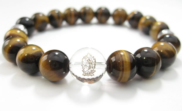 干支守護神・十二支守り本尊　数珠タイガーアイブレスレット10mm