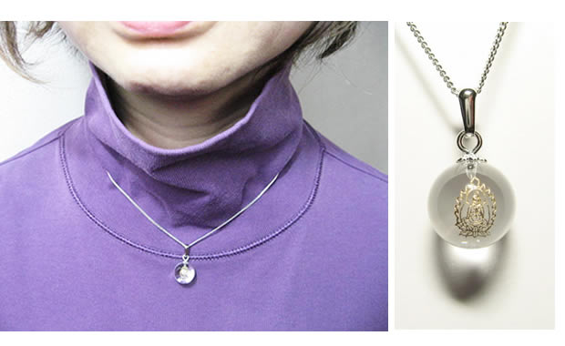 干支守護神/守護石「普賢菩薩 」水晶玉チェーンネックレス・パワーストーン お守り ネックレス