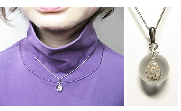 干支守護神/守護石「阿弥陀如来」水晶玉チェーンネックレス・パワーストーン お守り ネックレス