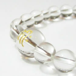 干支梵字　最高級天然 水晶8mm数珠ブレスレット  水晶ブレスレット・パワーストーンブレスレット