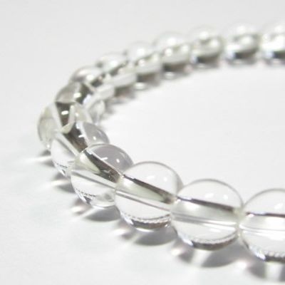 最高級天然水晶6mmブレスレット