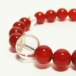パワーストーンブレスレット   干支守護神・守り本尊　赤メノウ8mm数珠ブレスレット