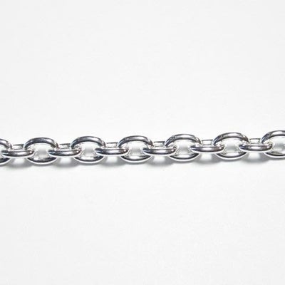 シルバーネックレス　クサリ型チェーン50cm