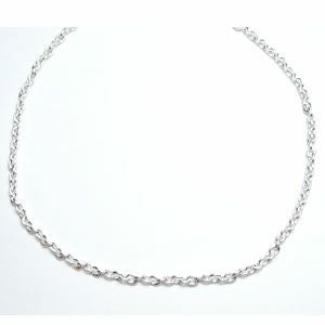 シルバーネックレス　クサリ型チェーン50cm