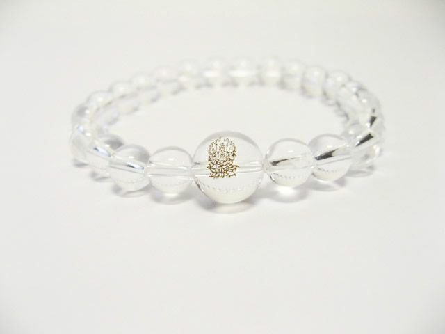 干支守護石【千手観音菩薩】子年の干支守護石 ・干支守り本尊パワーストーン水晶ブレスレット8mm数珠仕立て