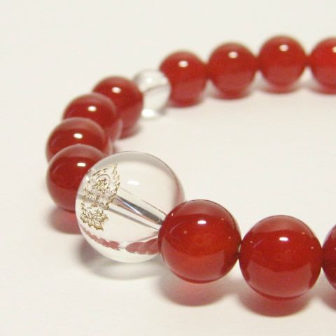 【虚空蔵菩薩】丑年・寅年の干支守護神守護石 パワーストーン赤メノウブレスレット