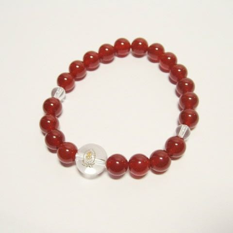 【文殊菩薩】卯年の干支守護神・干支守護石 赤メノウパワーストーンブレスレット