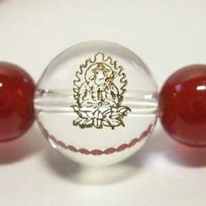 干支守護神 勢至菩薩　赤メノウ8mm数珠ブレスレット