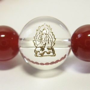 干支守護神 不動明王　赤メノウ8mm数珠ブレスレット
