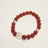 干支守護神 不動明王　赤メノウ8mm数珠パワーストーンブレスレット