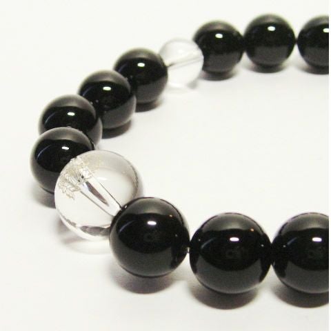 干支守護神 大日如来　オニキス10mm数珠ブレスレット