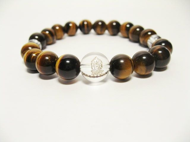干支守護神【千手観音菩薩】子年の干支守護石 ・干支守り本尊タイガーアイパワーストーンブレスレット