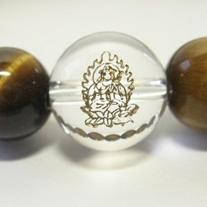 干支守護神 勢至菩薩　タイガーアイ10mm数珠ブレスレット