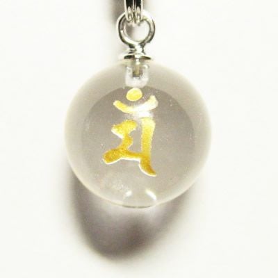 守護梵字・干支梵字 マン 水晶玉チョーカー