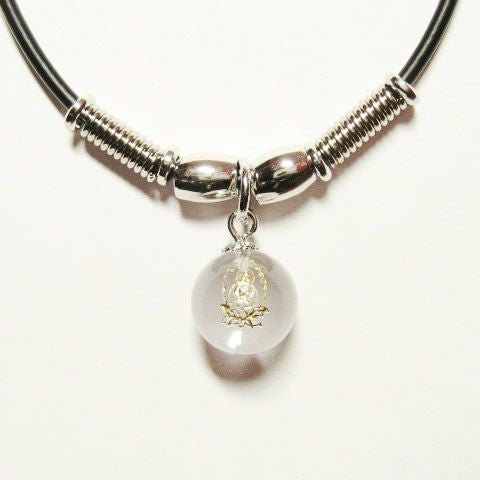 干支守護神 文殊菩薩 水晶玉ネックレスチョーカー