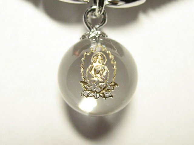  干支守護神 文殊菩薩 水晶玉チョーカーネックレス