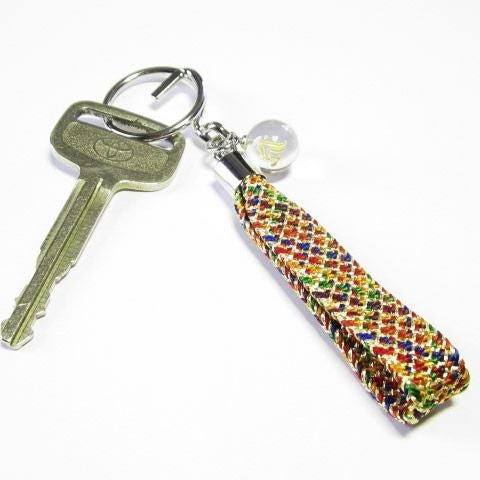 干支梵字 タラーク 厄除け七色水晶キーホルダーorストラップ