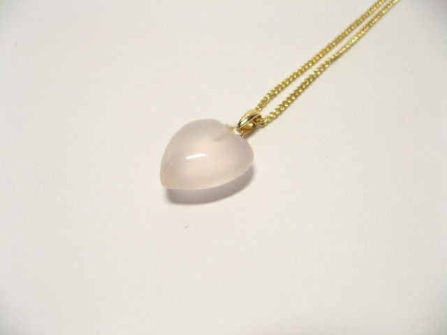 幸運を呼ぶペンダント・ネックレス　ローズクォーツハートペンダント