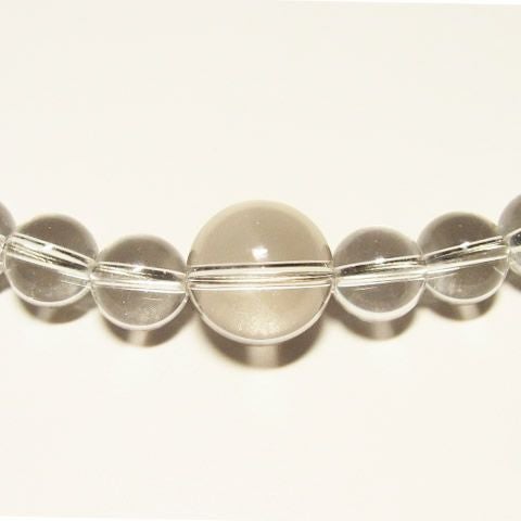 最高級天然水晶ネックレス10mm 数珠仕立て63cm