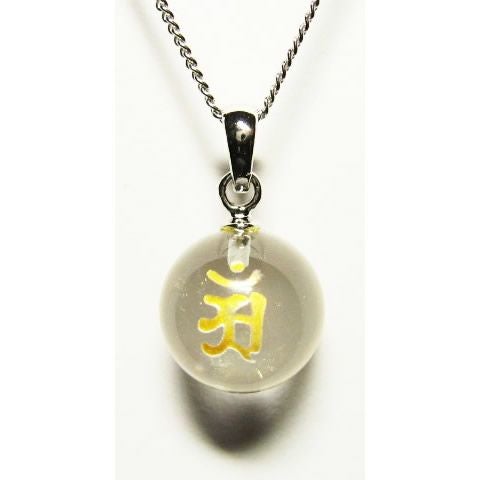 干支梵字 アン 水晶玉チェーンネックレス