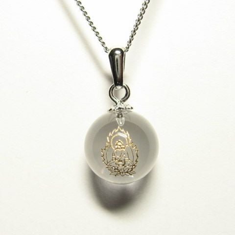 干支守護神 阿弥陀如来 水晶玉チェーンネックレス