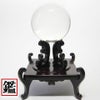 天然 水晶 丸玉 87.7mm 鑑別書・木製台座付