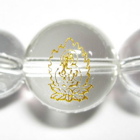 干支守護神 文殊菩薩　水晶10mm数珠ブレスレット