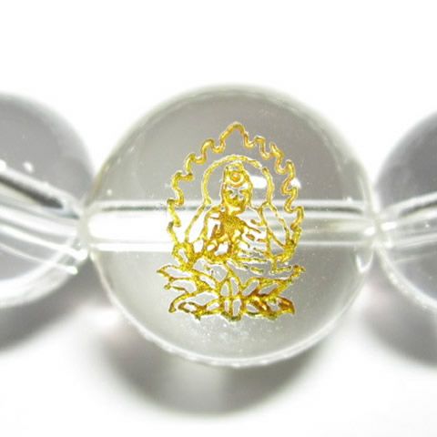 干支守護神 大日如来　水晶10mm数珠ブレスレット