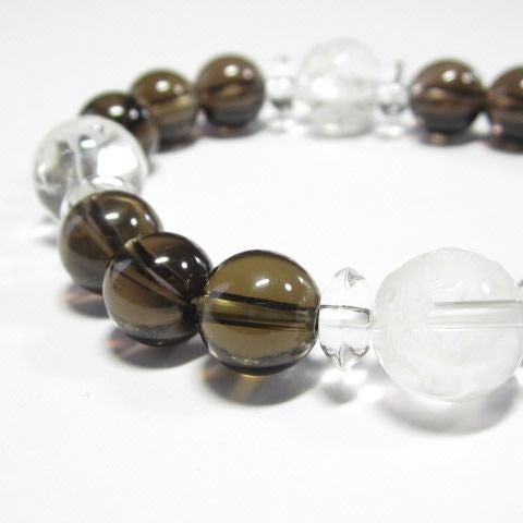 メンズ用 茶水晶ブレスレット（天然石） 四神・男性用の茶水晶ブレスレット｜パワーストーンのPAX
